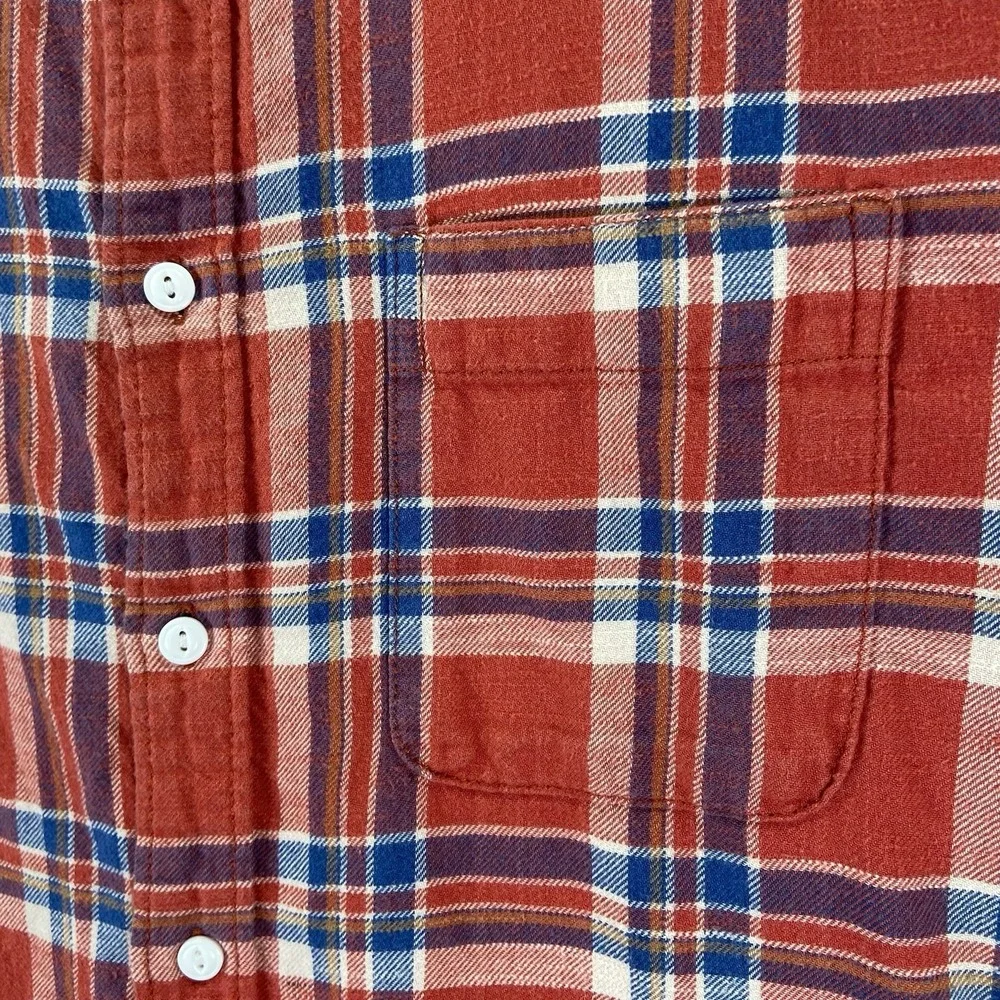 Flint and Tinder Shirt Mens Small Flannel Button Down Huckberry Plaid Cotton